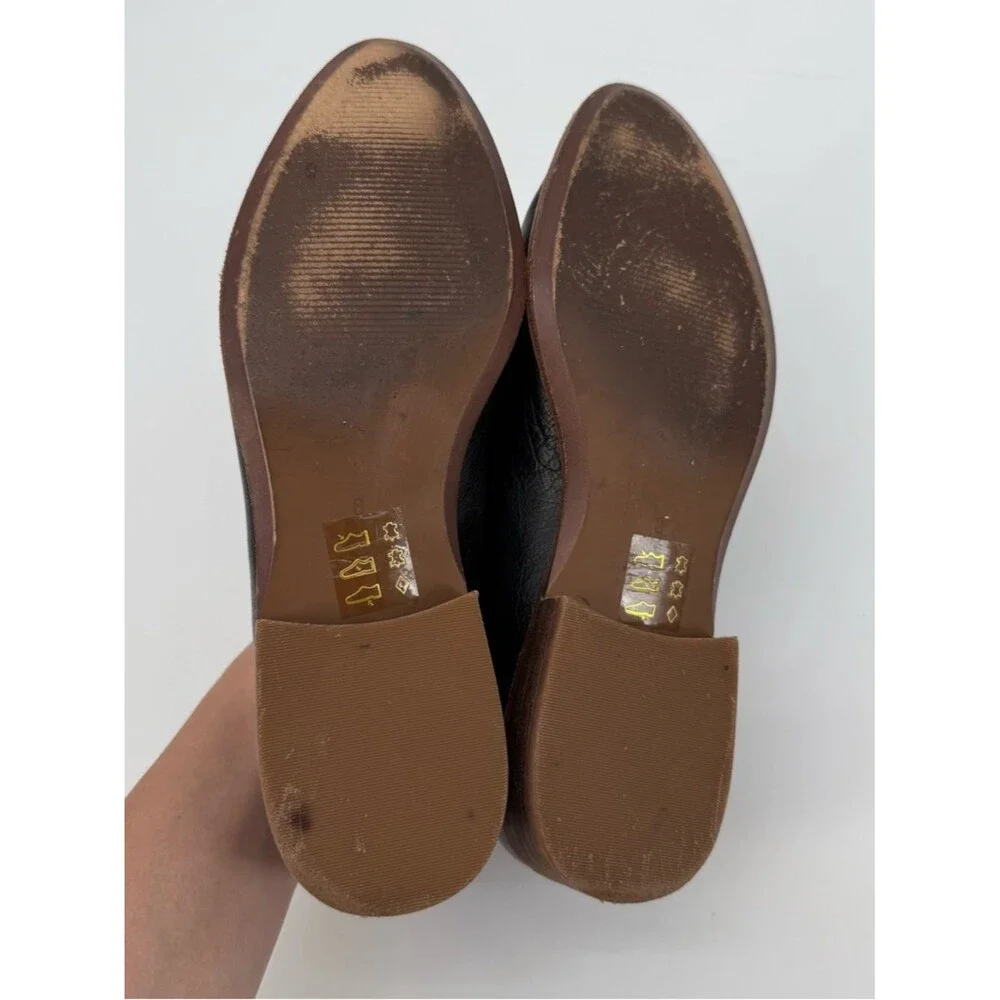 Madewell Black Leather Loafers Frances Classic Size 8 Business